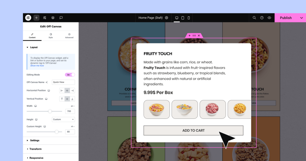 Off Canvas Loop Grids 1 Introducing Elementor 3.26: Dynamic Design & Enhanced Performance 1